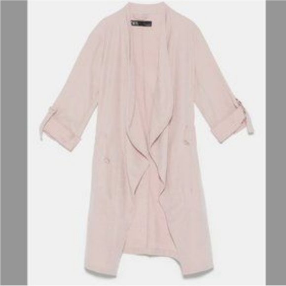 Zara| Waterfall Duster Jacket Size Medium - Picture 5 of 12